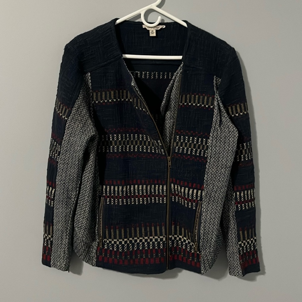 Lucky Brand Knit Moto Jacket size XLarge
